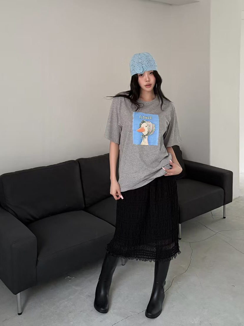 YES韓國直郵女裝新品時尚熱賣休閑推薦26春夏半身裙中短裙YES半身裙/中短裙