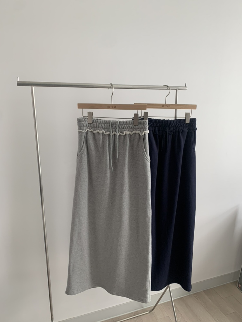 BETONE韓國代購女裝新品熱賣休閑推薦時尚人氣長裙毛圈布BETONE長裙