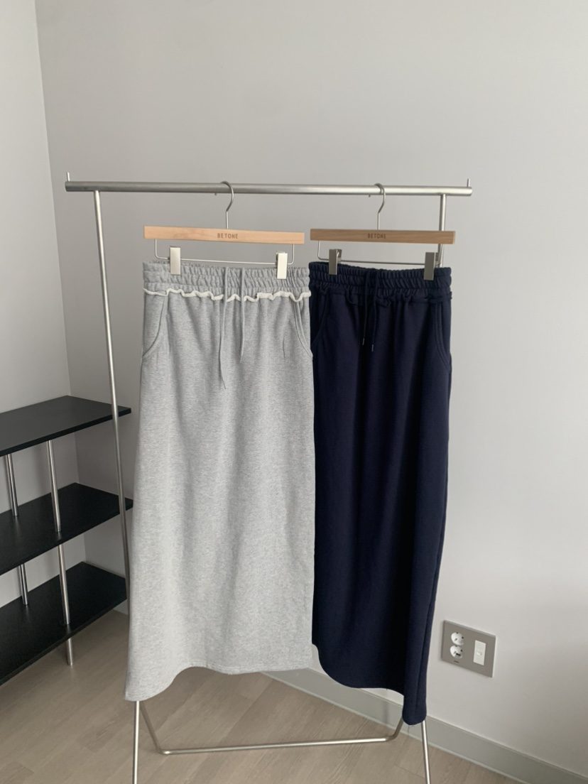 BETONE韓國代購女裝新品熱賣休閑推薦時尚人氣長裙毛圈布BETONE長裙