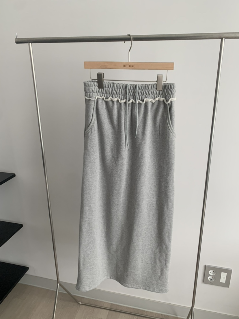 BETONE韓國代購女裝新品熱賣休閑推薦時尚人氣長裙毛圈布BETONE長裙圖色1