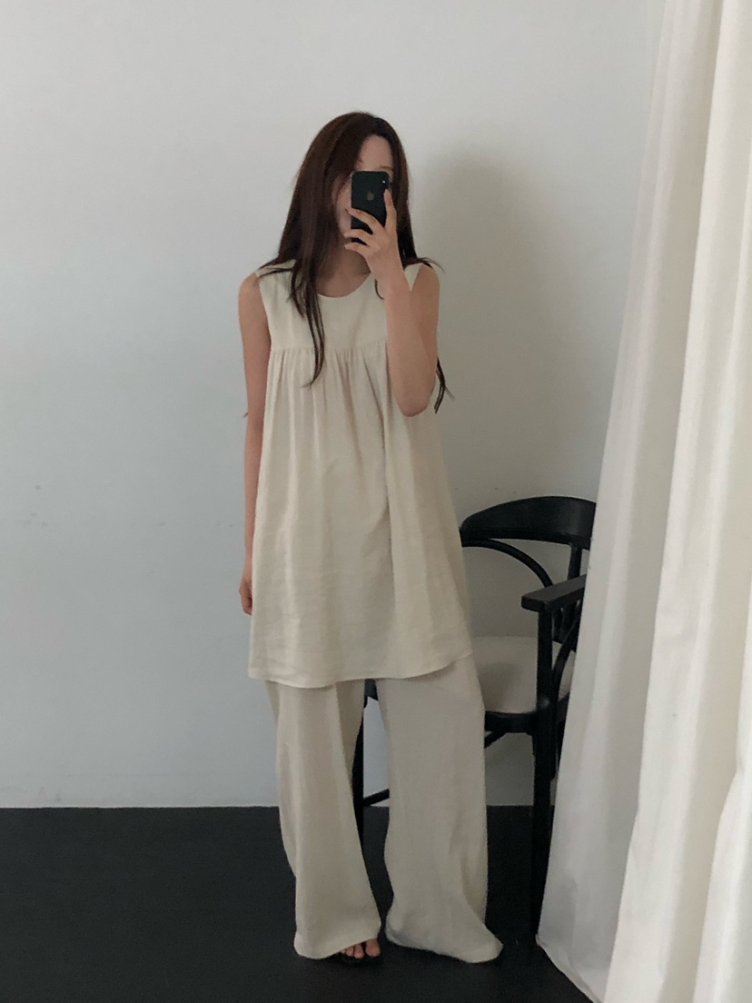 ONDO-P韓國代購女士新品休閑熱賣推薦職業26春夏休閑褲亞麻ONDO-P休閑褲