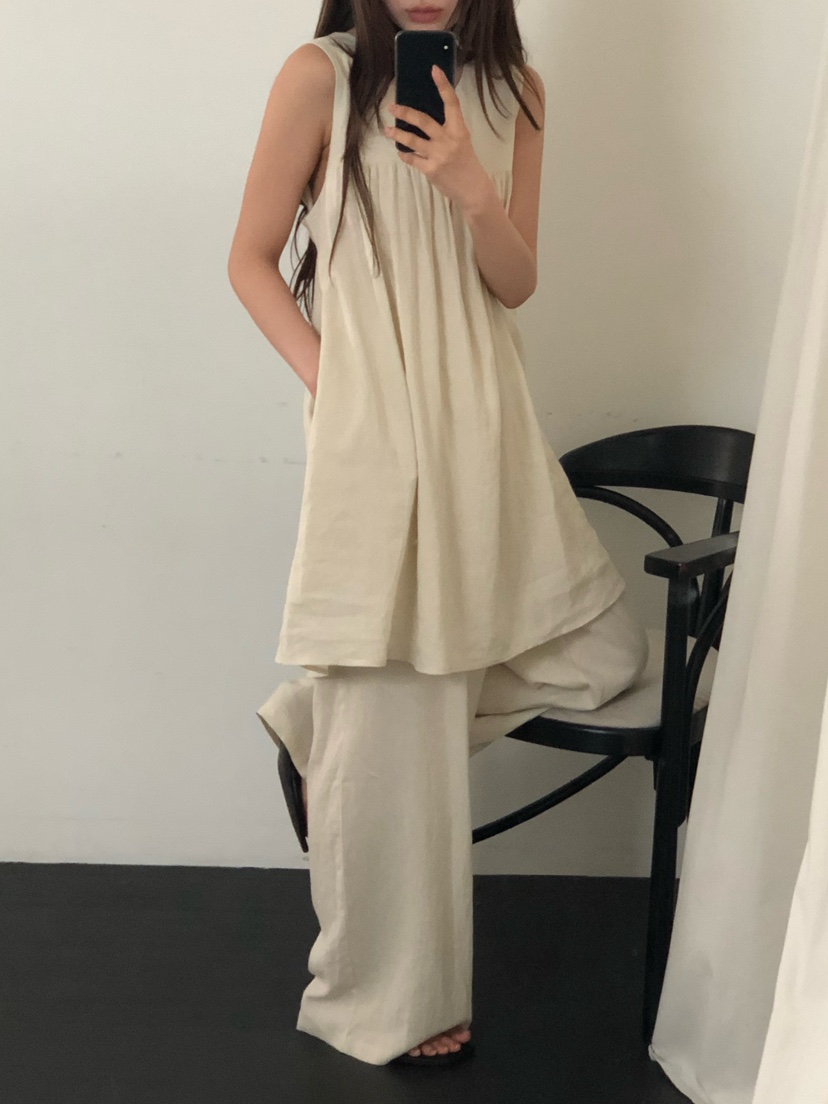 ONDO-P韓國代購女士新品休閑熱賣推薦職業26春夏休閑褲亞麻ONDO-P休閑褲