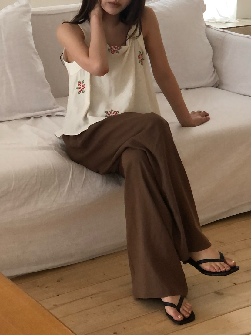 ONDO-P韓國代購女士新品休閑熱賣推薦職業26春夏休閑褲亞麻ONDO-P休閑褲