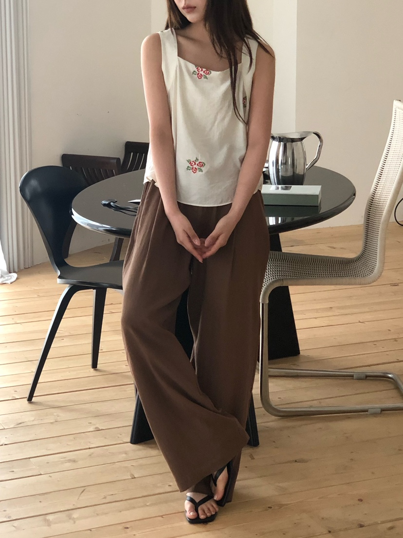 ONDO-P韓國代購女士新品休閑熱賣推薦職業26春夏休閑褲亞麻ONDO-P休閑褲