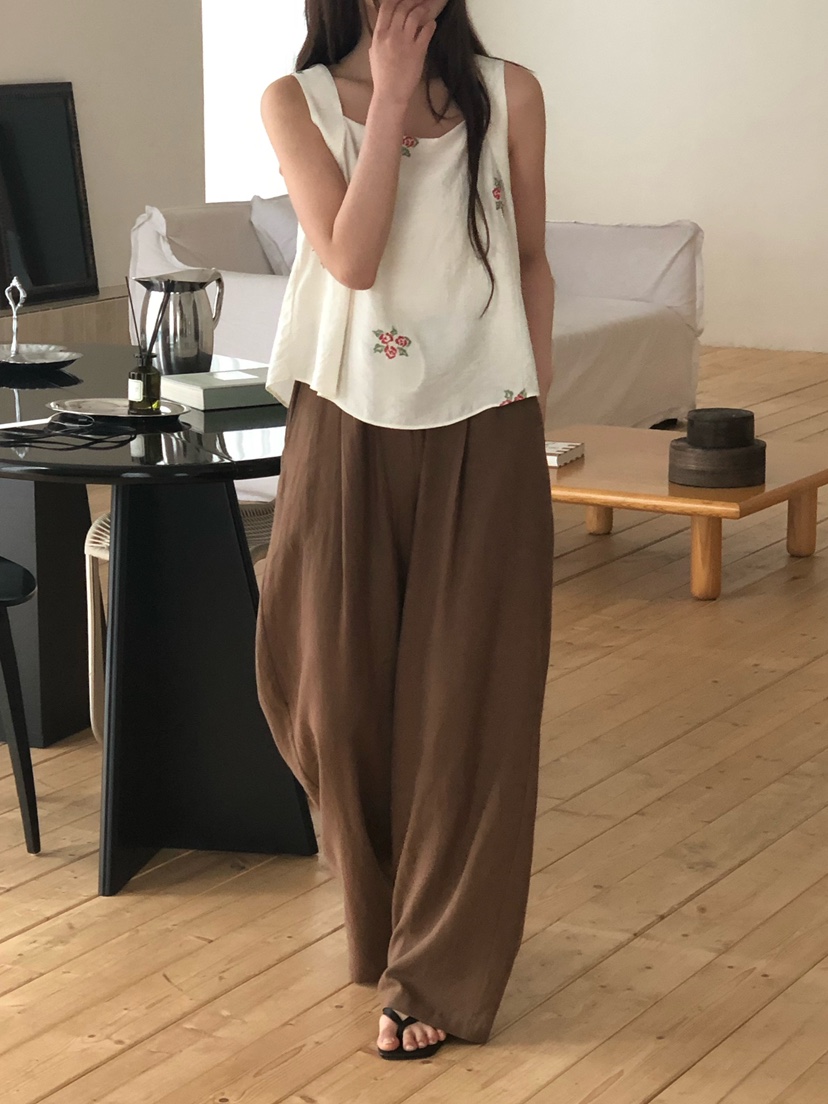 ONDO-P韓國代購女士新品休閑熱賣推薦職業26春夏休閑褲亞麻ONDO-P休閑褲