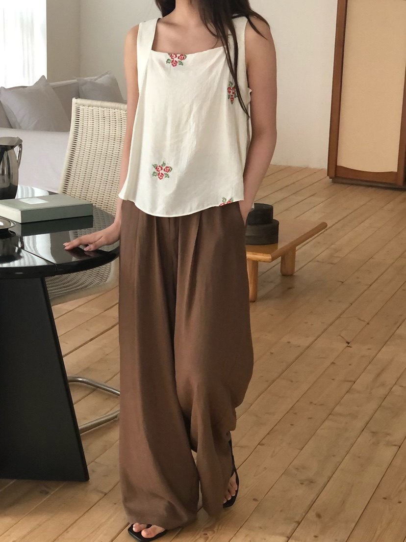 ONDO-P韓國代購女士新品休閑熱賣推薦職業26春夏休閑褲亞麻ONDO-P休閑褲