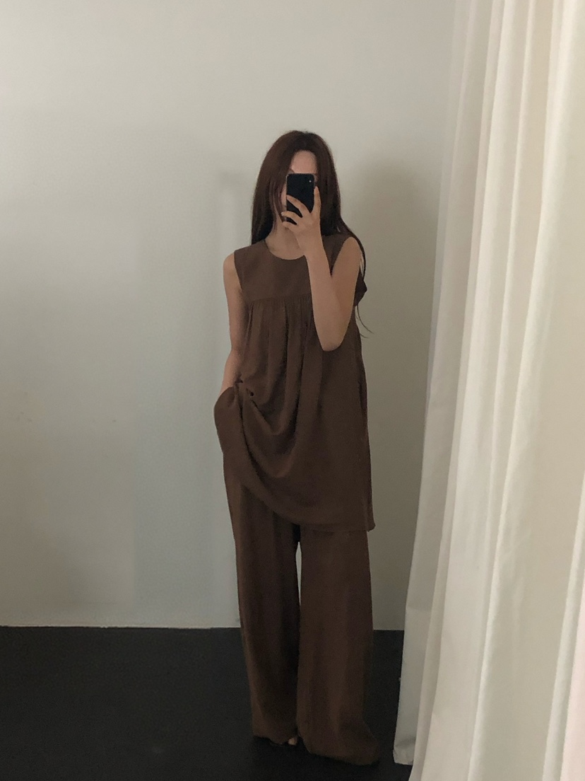 ONDO-P韓國代購女士新品休閑熱賣推薦職業26春夏休閑褲亞麻ONDO-P休閑褲