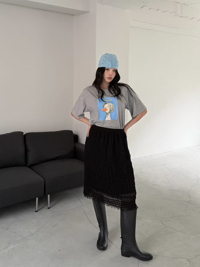 YES韓國東大門直郵女士新款26春夏人氣時尚職業熱賣推薦T恤YEST恤