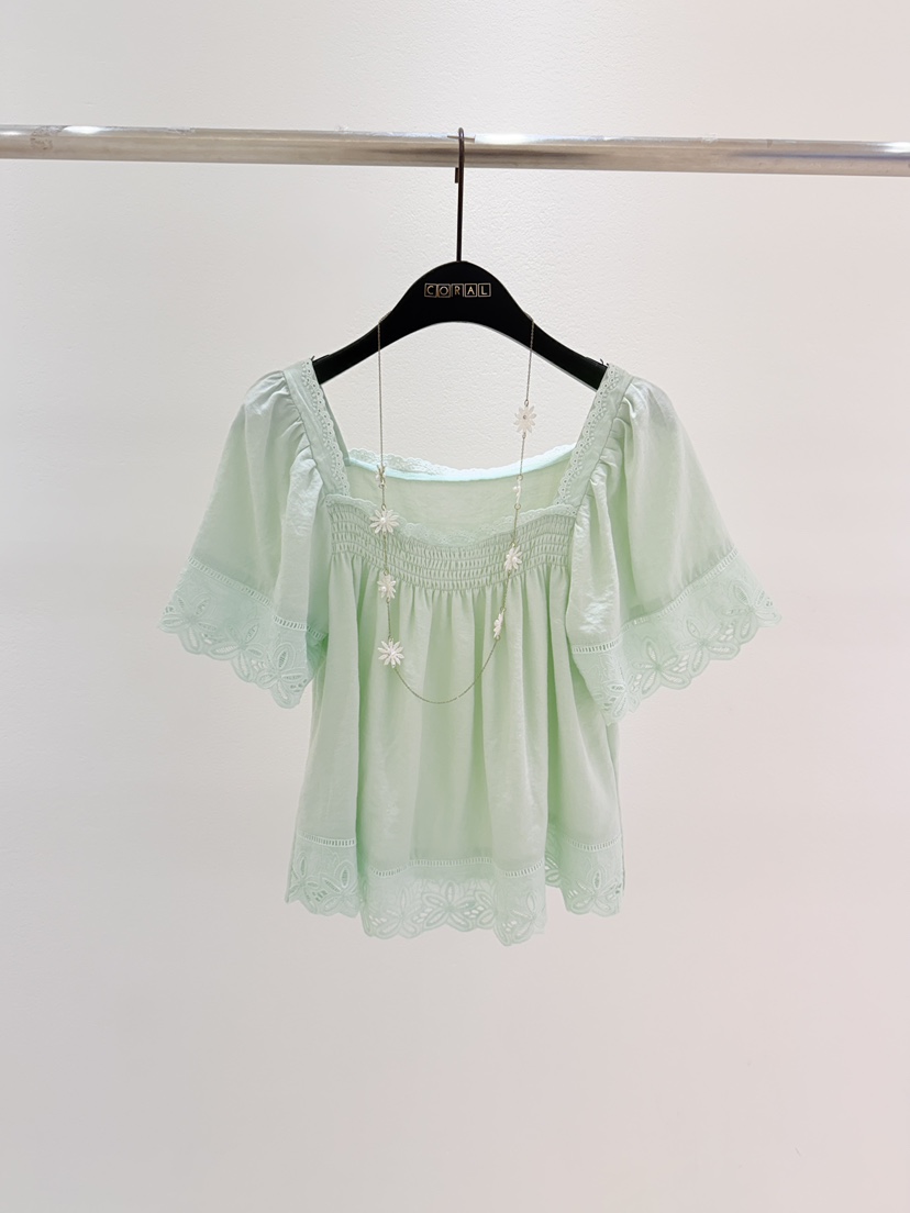 CORAL韓國東大門代購女裝新款熱賣人氣職業休閑襯衫蕾絲衫CORAL襯衫/蕾絲衫