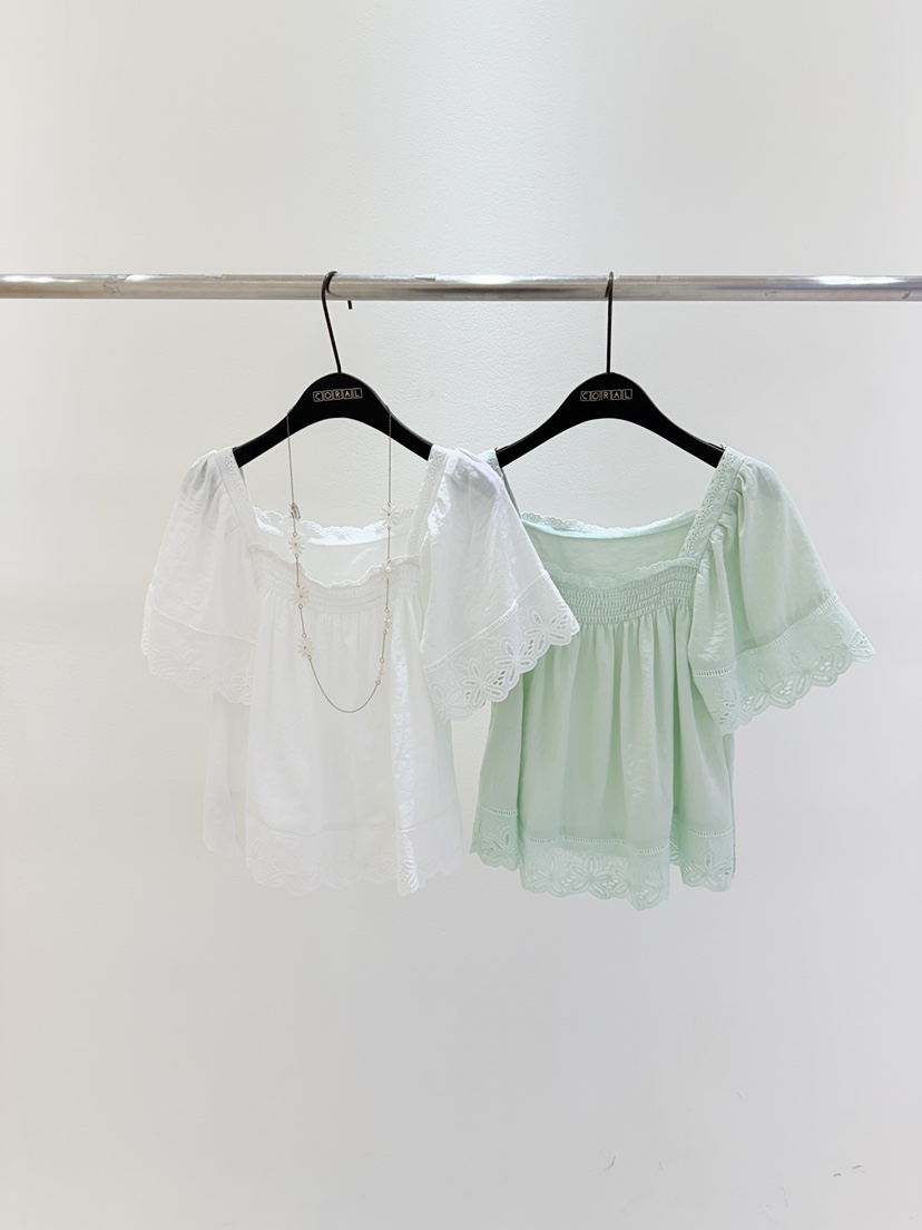 CORAL韓國東大門代購女裝新款熱賣人氣職業休閑襯衫蕾絲衫CORAL襯衫/蕾絲衫