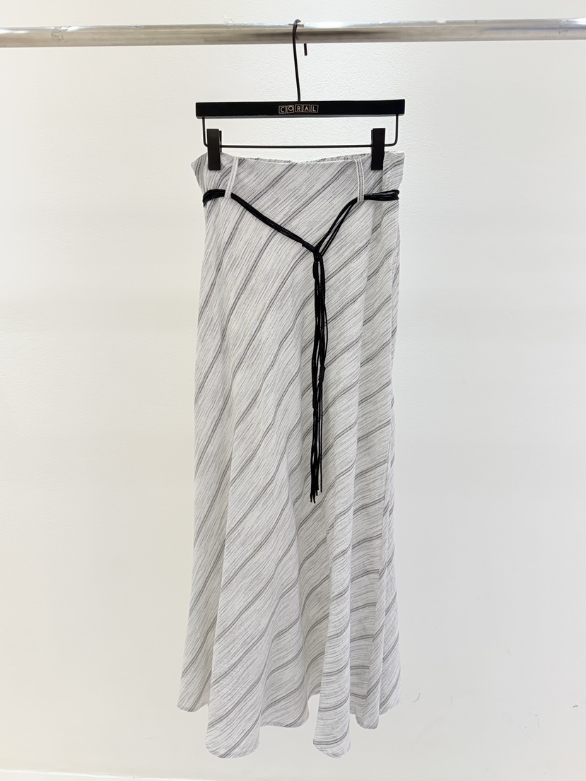 CORAL韓國直郵實拍女裝新款職業休閑推薦時尚熱賣長裙含繩CORAL長裙