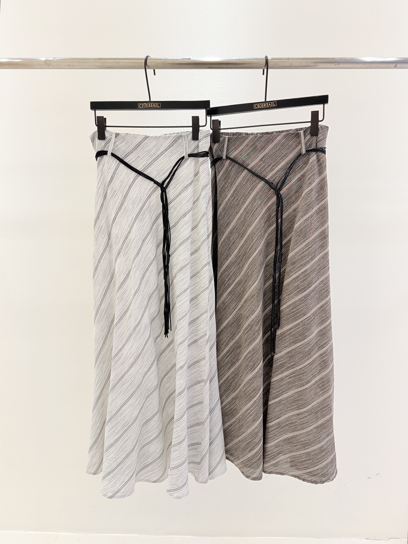 CORAL韓國直郵實拍女裝新款職業休閑推薦時尚熱賣長裙含繩CORAL長裙