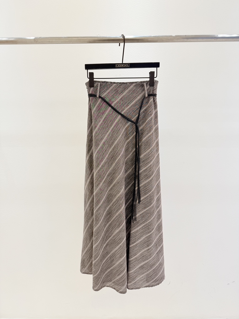 CORAL韓國直郵實拍女裝新款職業休閑推薦時尚熱賣長裙含繩CORAL長裙圖色2