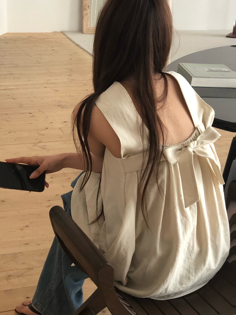 ONDO-P韓國東大門代購女士新品推薦職業休閑連衣裙絲帶亞麻ONDO-P連衣裙