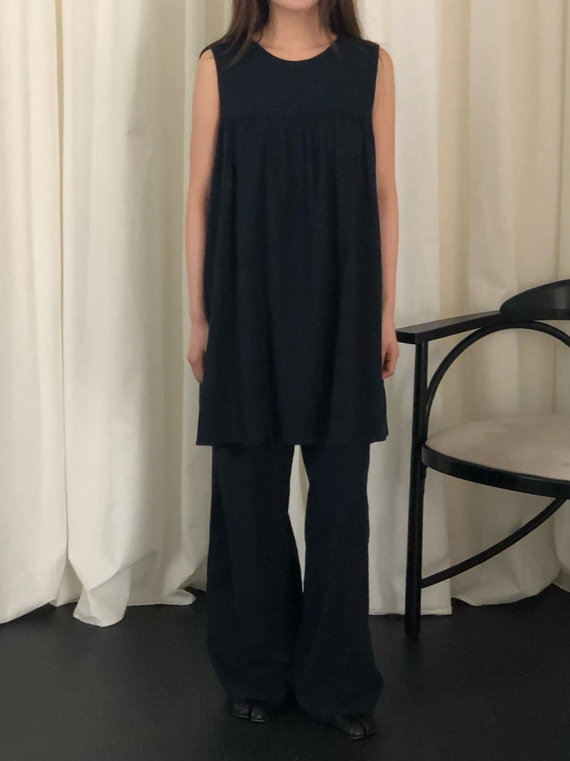 ONDO-P韓國東大門代購女士新品推薦職業休閑連衣裙絲帶亞麻ONDO-P連衣裙圖色3