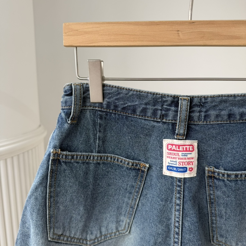 PALETTE-Q韓國東大門直郵女裝新品熱賣時尚26春夏牛仔褲口袋PALETTE-Q牛仔褲