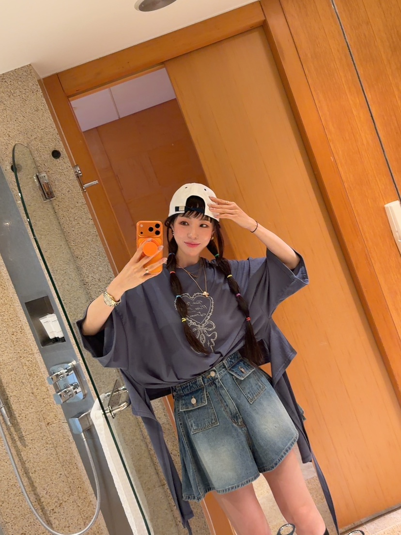 PALETTE-Q韓國東大門直郵女裝新品熱賣時尚26春夏牛仔褲口袋PALETTE-Q牛仔褲