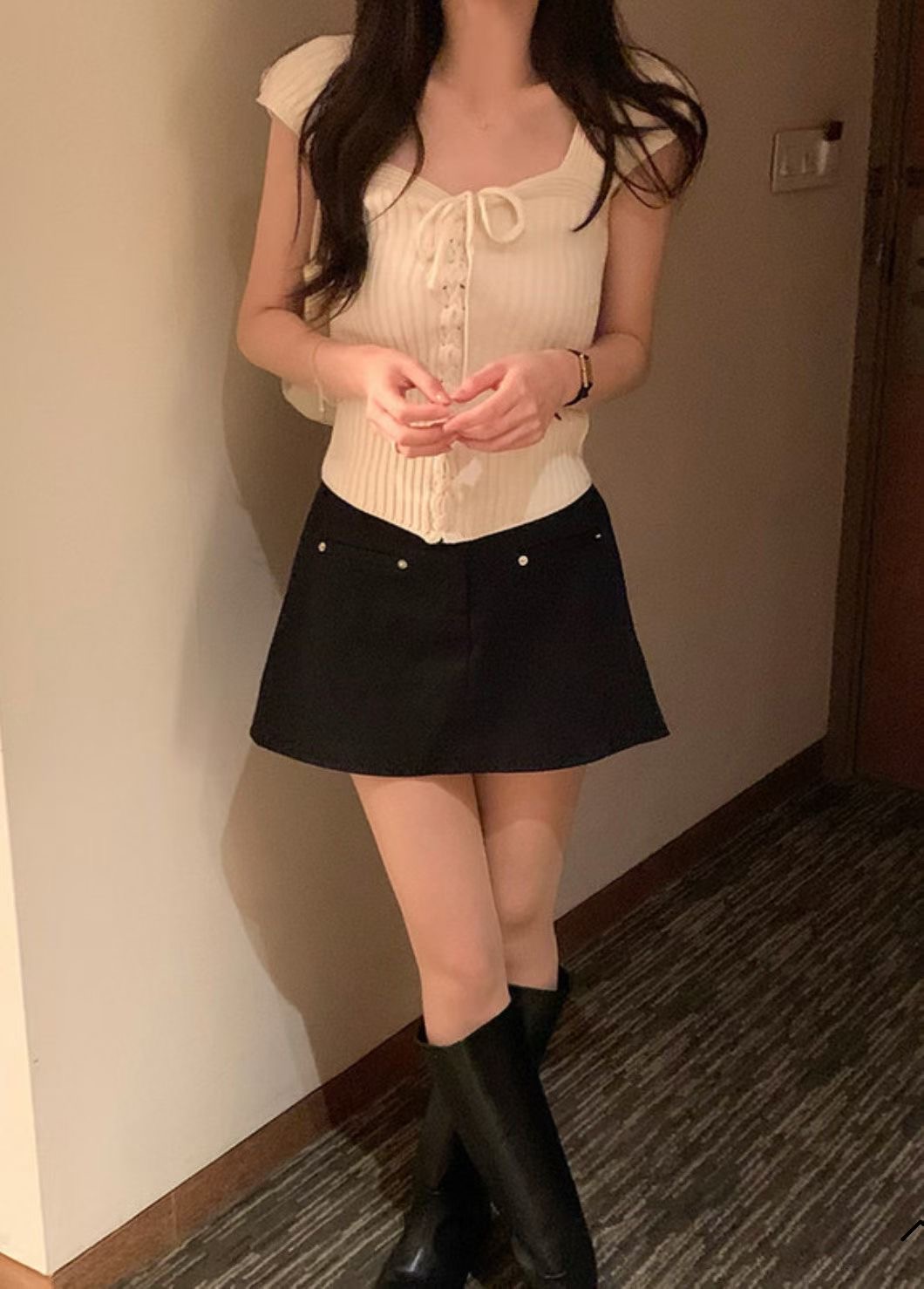 PLEASE/WW韓國直郵女裝新品人氣26春夏真品時尚吊帶背心PLEASE/WW吊帶/背心