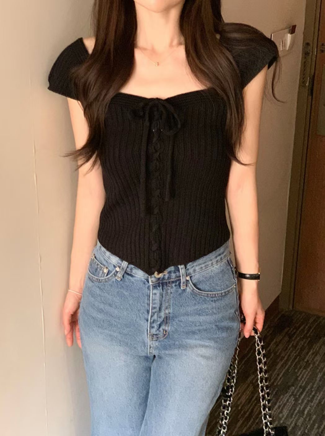 PLEASE/WW韓國直郵女裝新品人氣26春夏真品時尚吊帶背心PLEASE/WW吊帶/背心