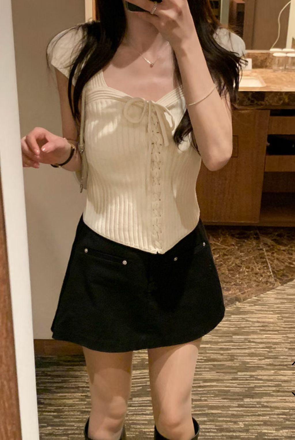 PLEASE/WW韓國直郵女裝新品人氣26春夏真品時尚吊帶背心PLEASE/WW吊帶/背心圖色3