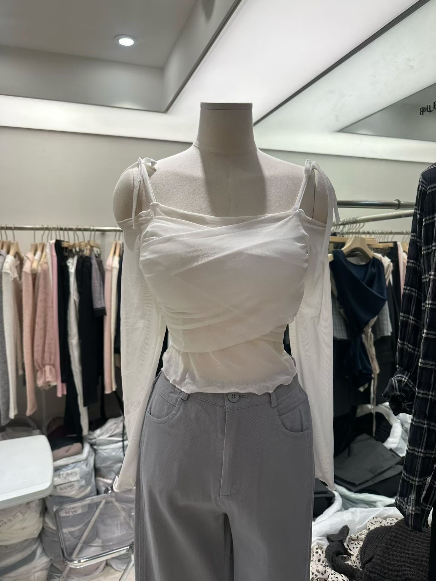 PLEASE/WW韓國代購女士新款真品推薦休閑時尚人氣長袖T恤PLEASE/WW長袖T恤圖色1