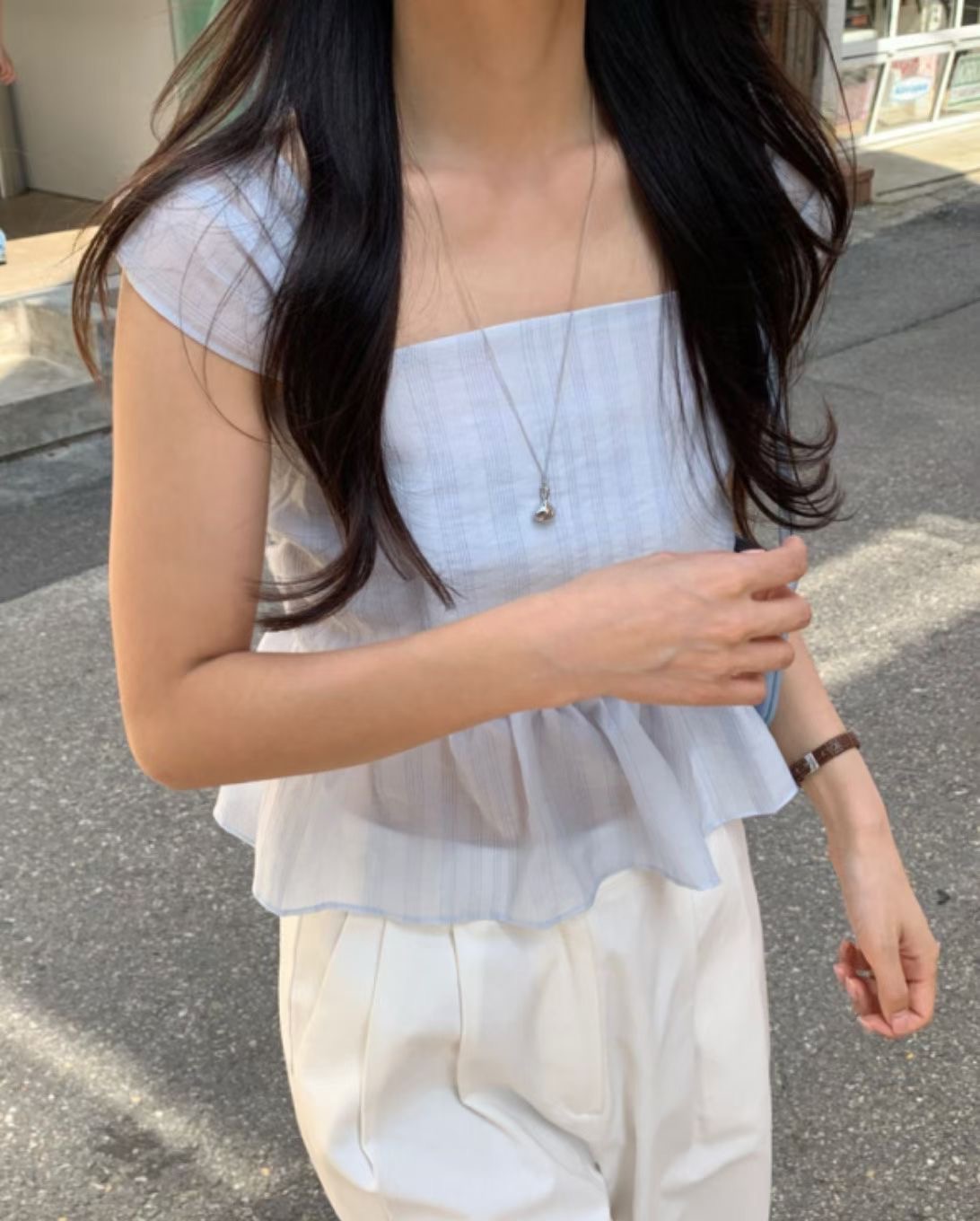 PLEASE/WW東大門直郵女裝新品人氣熱賣時尚休閑襯衫蕾絲衫PLEASE/WW襯衫/蕾絲衫