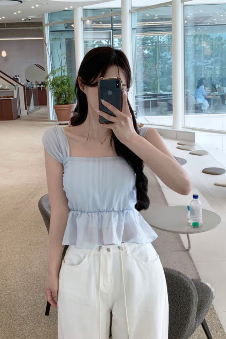 PLEASE/WW東大門直郵女裝新品人氣熱賣時尚休閑襯衫蕾絲衫PLEASE/WW襯衫/蕾絲衫