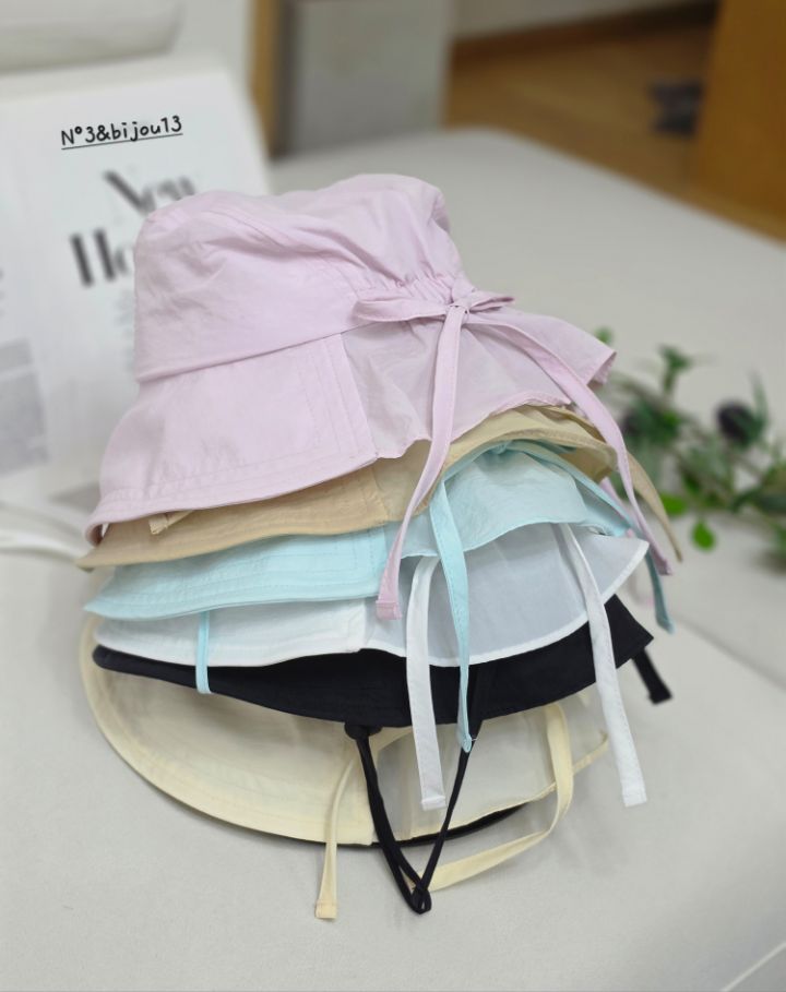 N3韓國直郵女士新品休閑熱賣人氣推薦時尚帽子漁夫帽絲帶N3帽子