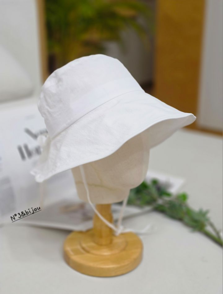 N3韓國直郵女士新品休閑熱賣人氣推薦時尚帽子漁夫帽絲帶N3帽子