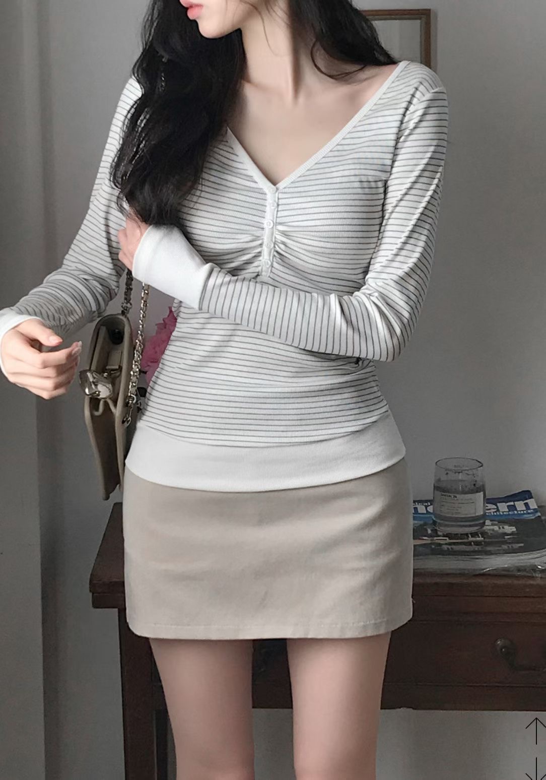 PLEASE/WW韓國代購女士新款真品熱賣時尚人氣26春夏短裙PLEASE/WW短裙圖色2