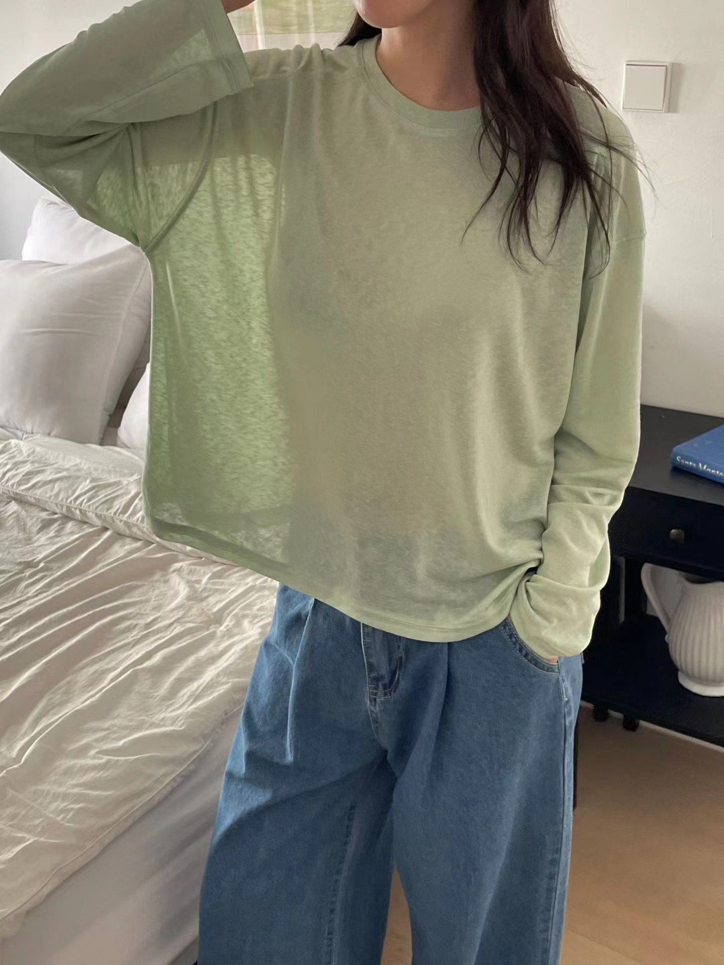 L.REWIND韓國代購女士新款26春夏人氣休閑真品熱賣長袖T恤L.REWIND長袖T恤