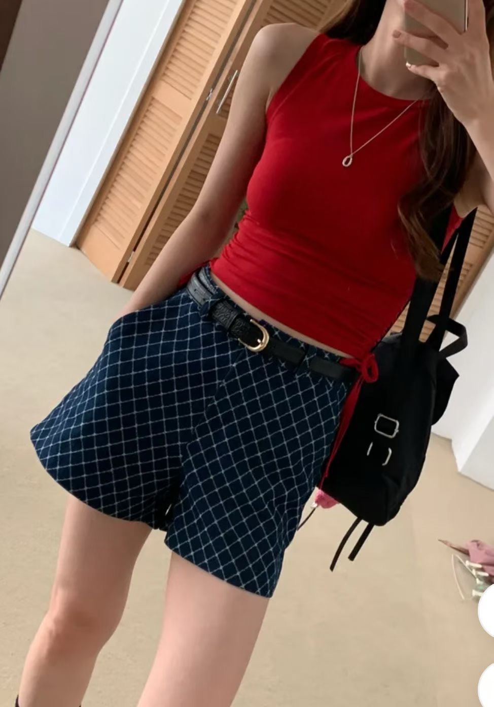 PLEASE/WW東大門代購女裝新款推薦熱賣真品短褲不含腰帶PLEASE/WW短褲圖色2