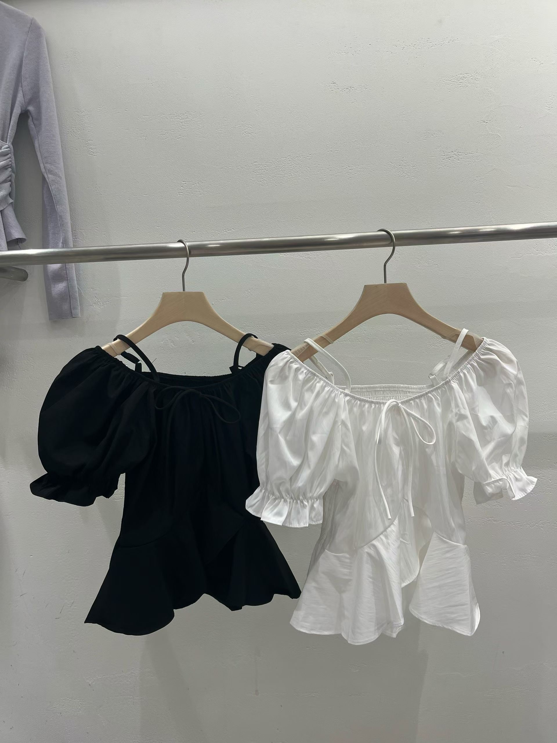 PLEASE/WW韓國代購女士新款熱賣真品26春夏休閑襯衫蕾絲衫PLEASE/WW襯衫/蕾絲衫