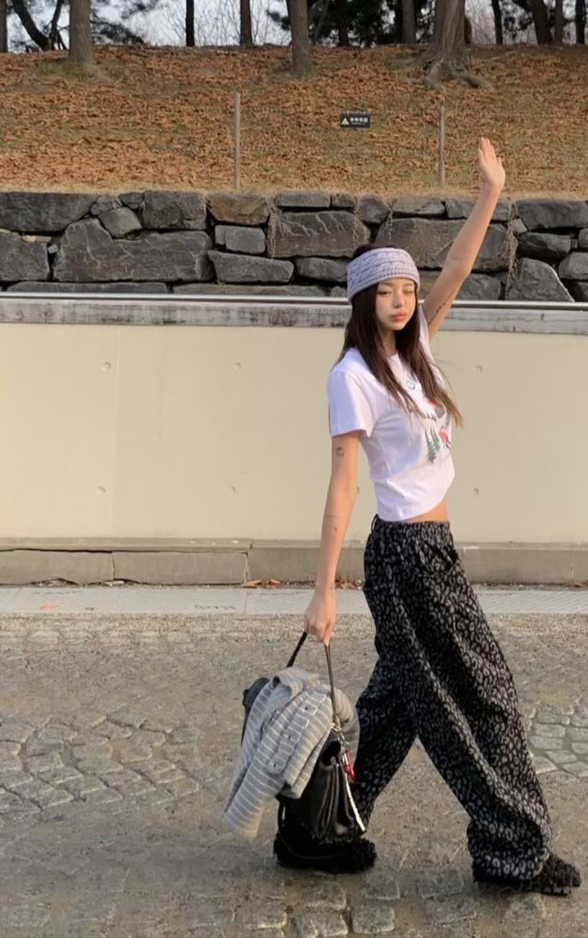 PLEASE/WW東大門直郵女裝新品時尚推薦休閑26春夏休閑褲豹紋PLEASE/WW休閑褲