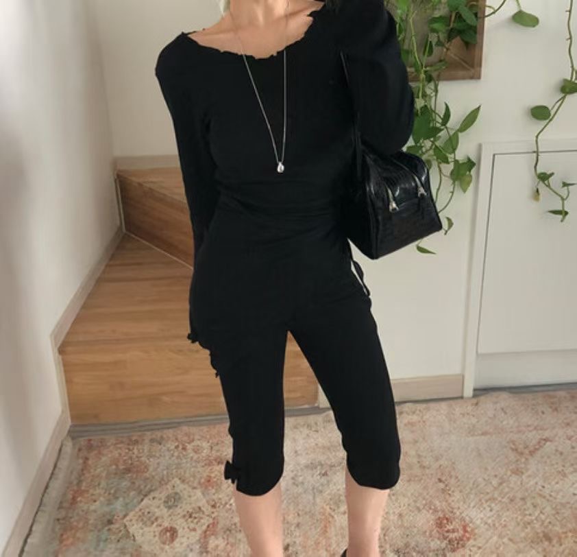 PLEASE/WW東大門代購女士新品26春夏職業休閑時尚短褲絲帶PLEASE/WW短褲