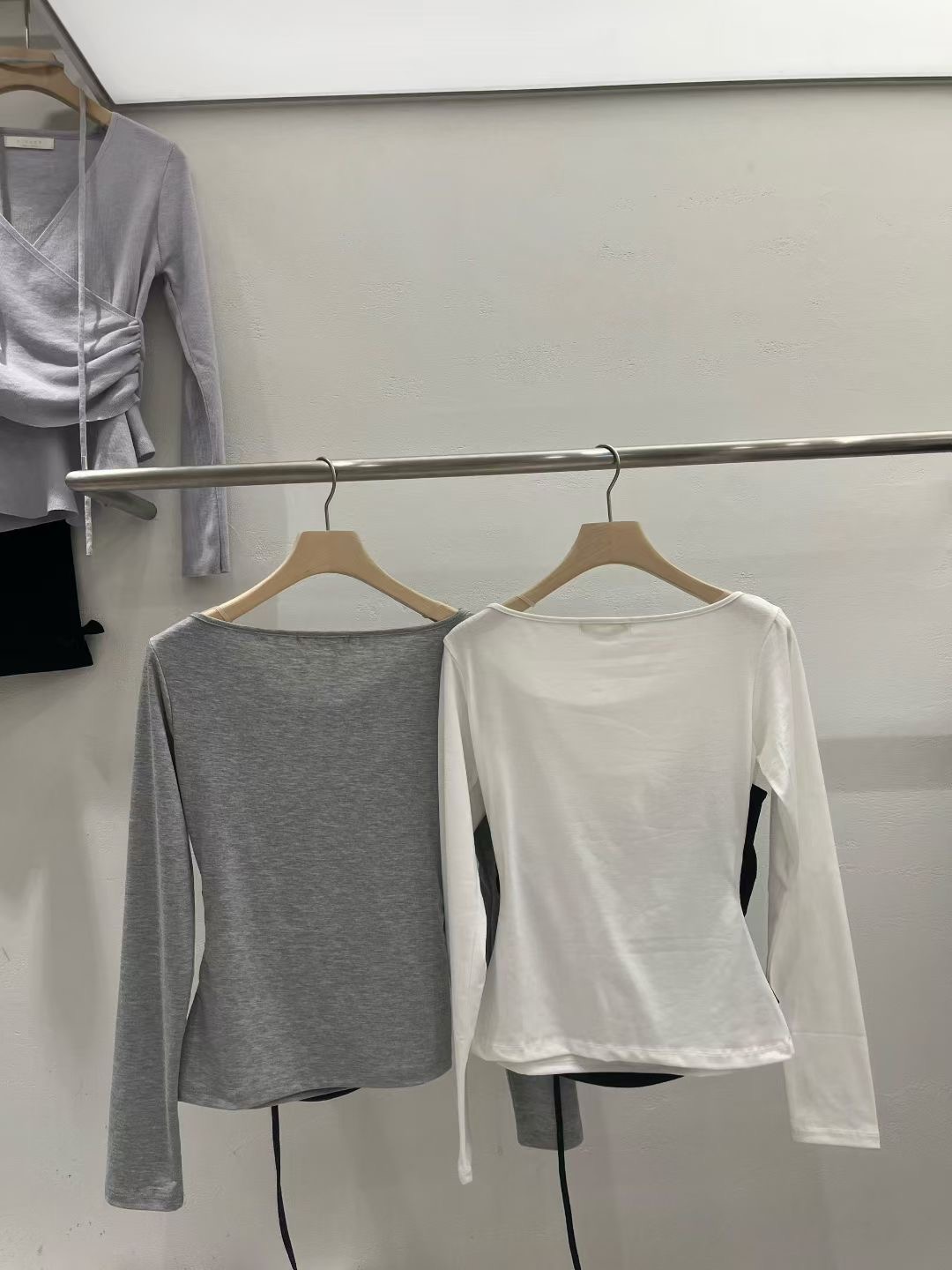 PLEASE/WW韓國直郵女裝新品真品推薦休閑人氣長袖T恤假兩件PLEASE/WW長袖T恤