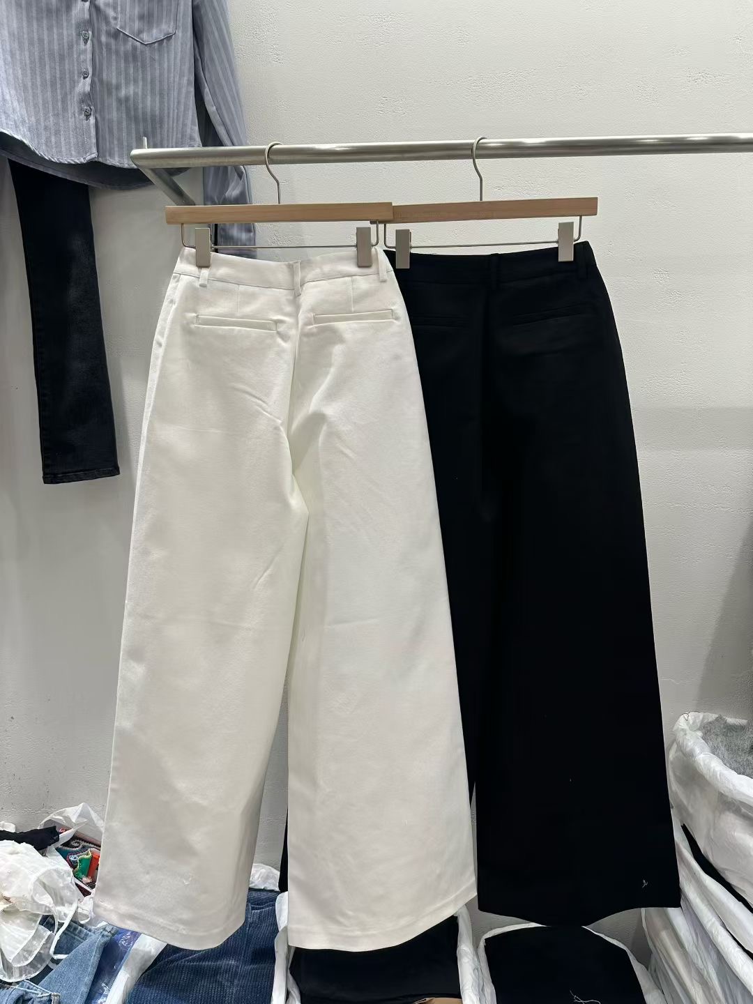 PLEASE/WW韓國代購女裝新品時尚人氣休閑休閑褲不含腰帶PLEASE/WW休閑褲