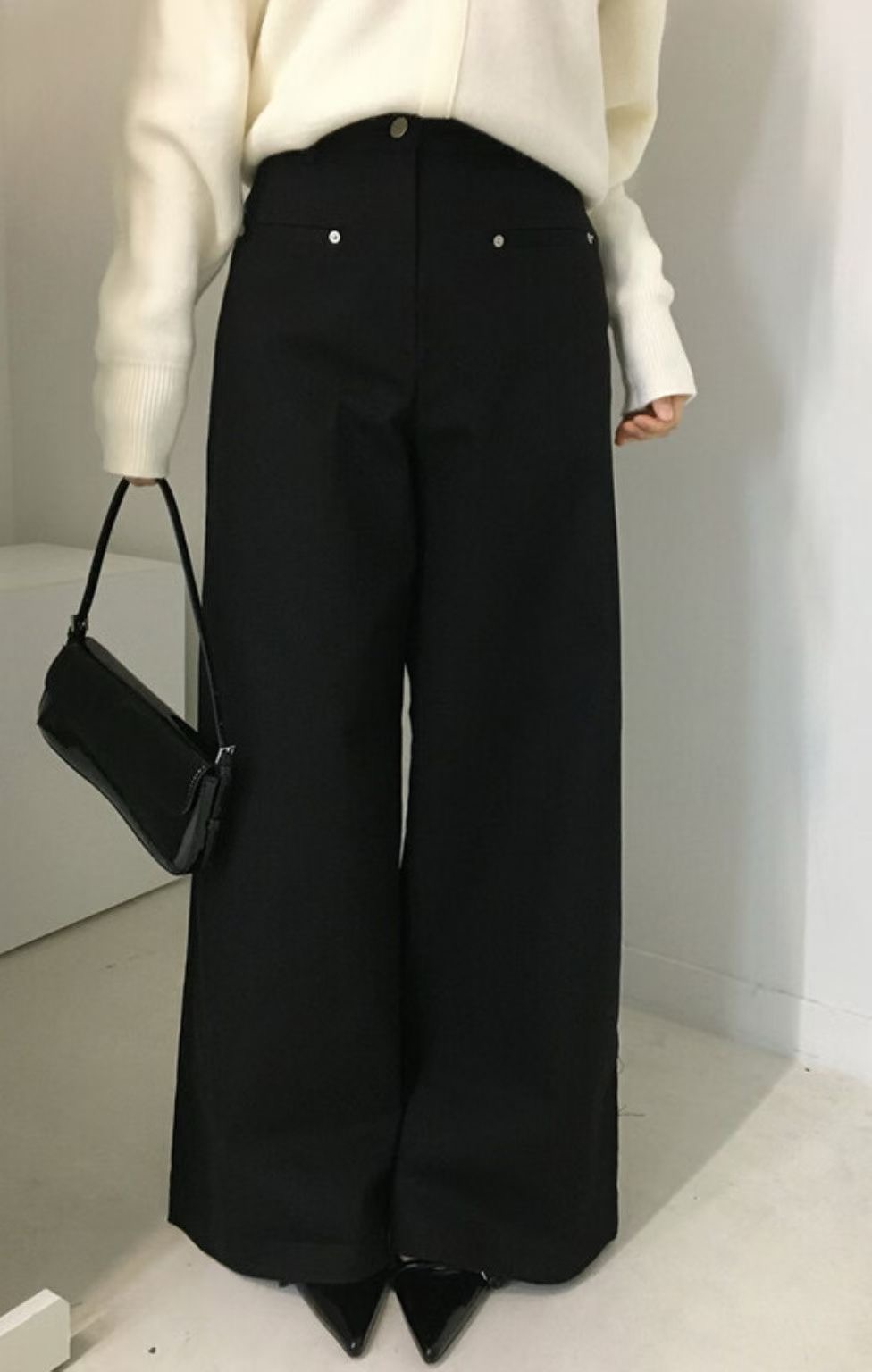 PLEASE/WW韓國代購女裝新品時尚人氣休閑休閑褲不含腰帶PLEASE/WW休閑褲圖色2