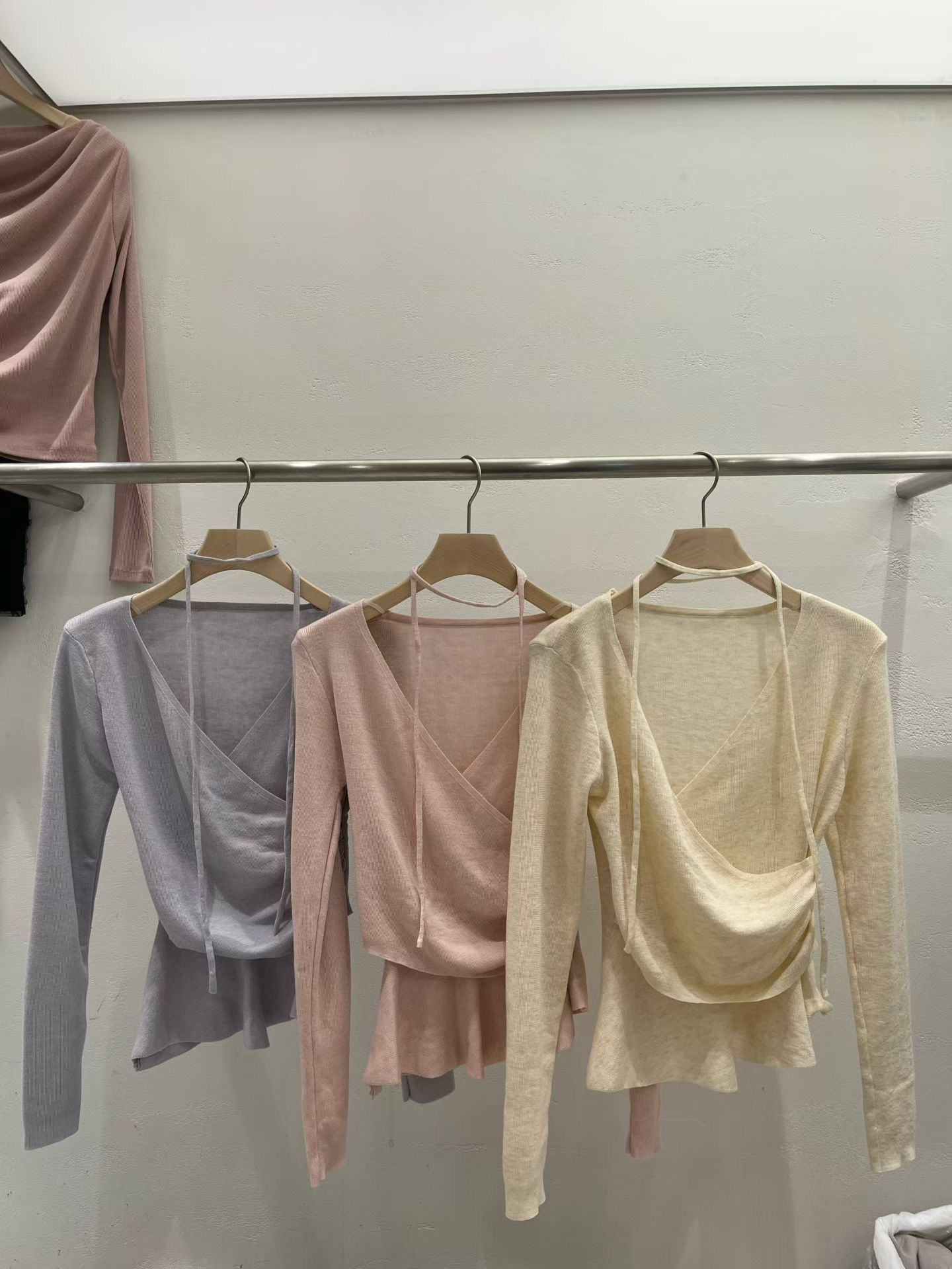 PLEASE/WW韓國代購女裝新款真品時尚休閑推薦針織衫含繩PLEASE/WW針織衫