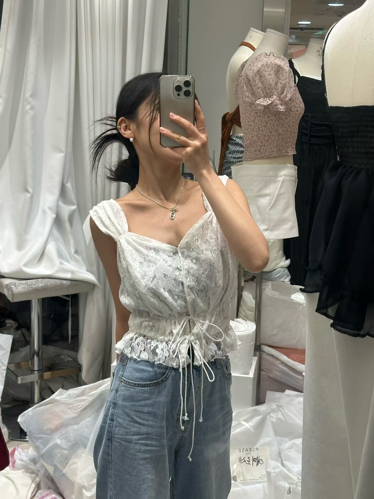 PLEASE/WW東大門代購女士新品真品休閑時尚熱賣吊帶背心PLEASE/WW吊帶/背心