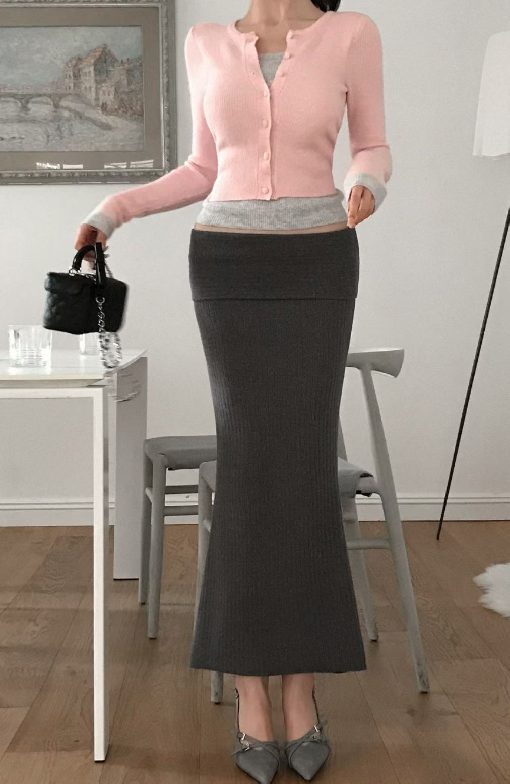 PLEASE/WW東大門代購女裝新款真品熱賣休閑26春夏職業長裙PLEASE/WW長裙圖色2