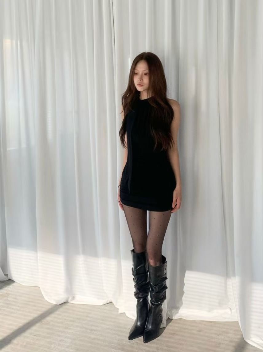 PLEASE/WW東大門代購女士新款真品時尚休閑職業熱賣連衣裙PLEASE/WW連衣裙