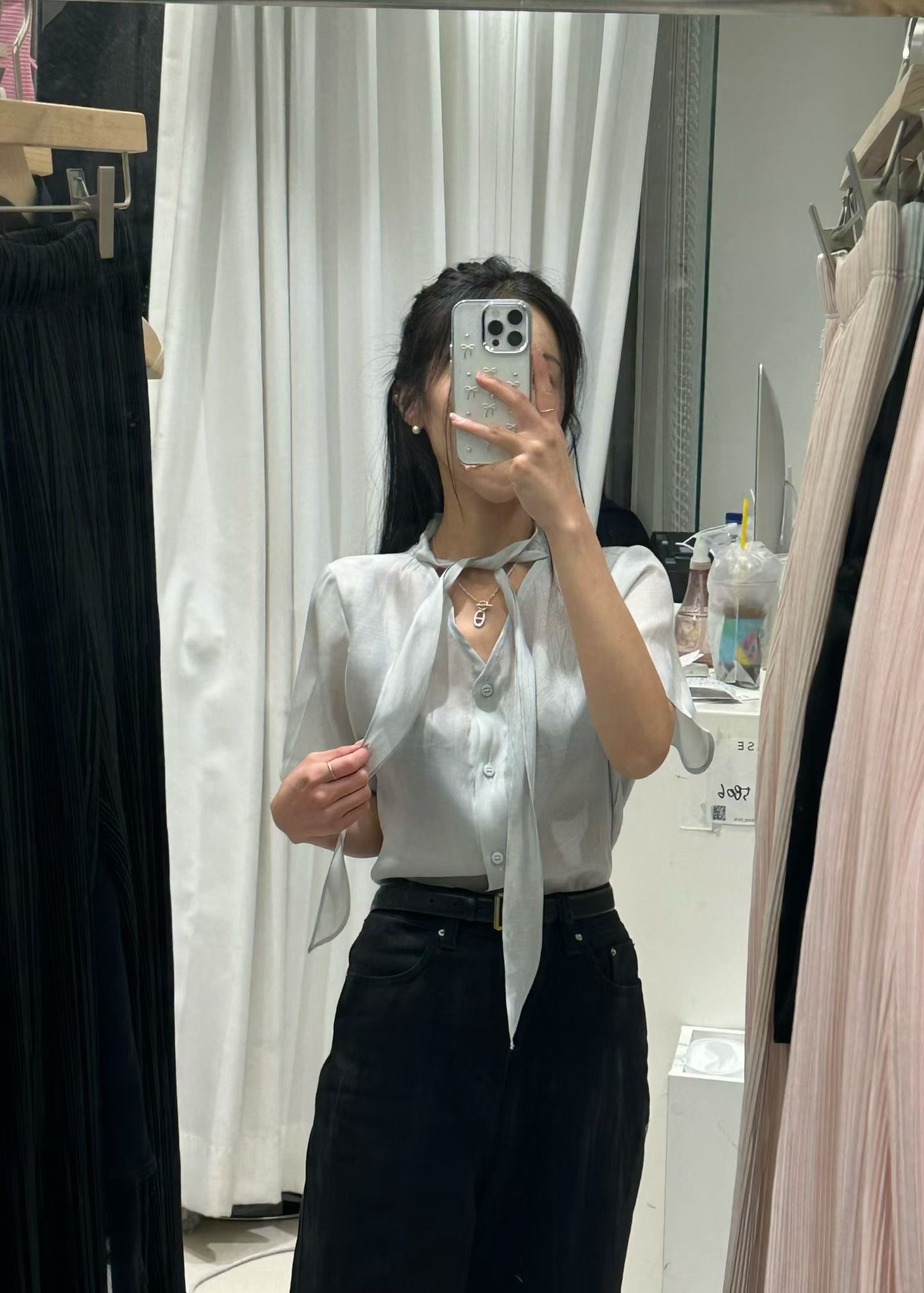 PLEASE/WW東大門實拍女士新款職業時尚人氣真品襯衫蕾絲衫PLEASE/WW襯衫/蕾絲衫