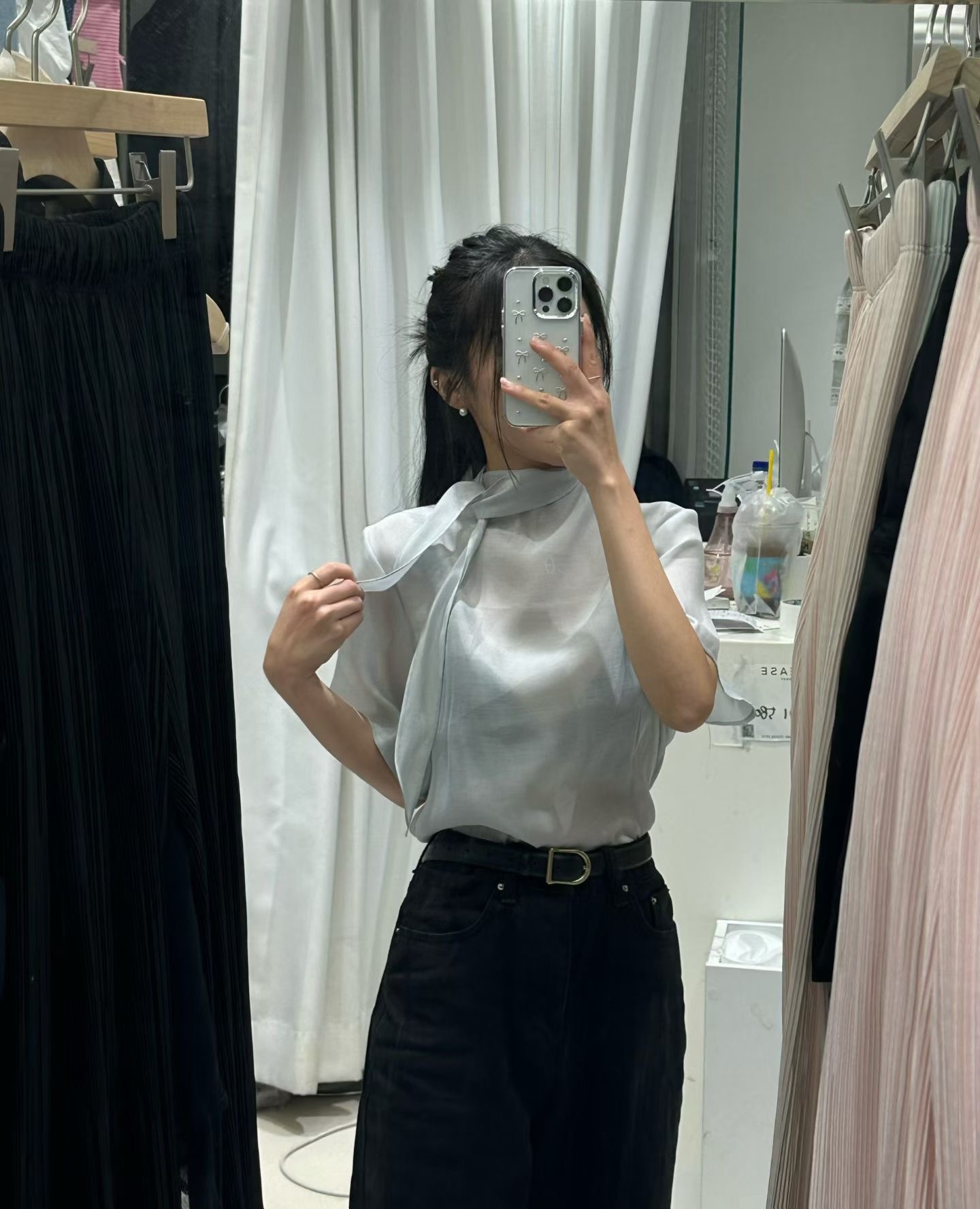 PLEASE/WW東大門實拍女士新款職業時尚人氣真品襯衫蕾絲衫PLEASE/WW襯衫/蕾絲衫圖色3