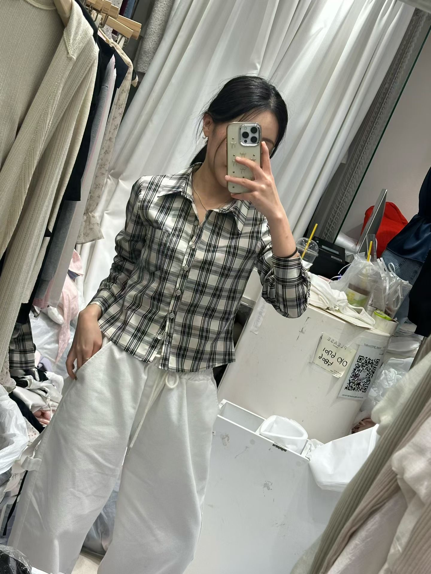 PLEASE/WW韓國代購女裝新款人氣休閑熱賣真品襯衫蕾絲衫PLEASE/WW襯衫/蕾絲衫圖色1