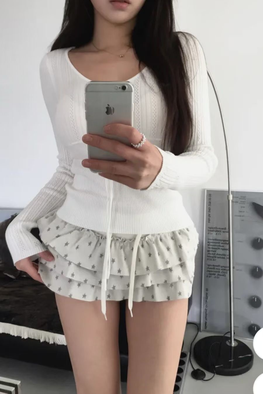 PLEASE/WW韓國直郵女士新款時尚職業熱賣推薦針織衫絲帶PLEASE/WW針織衫