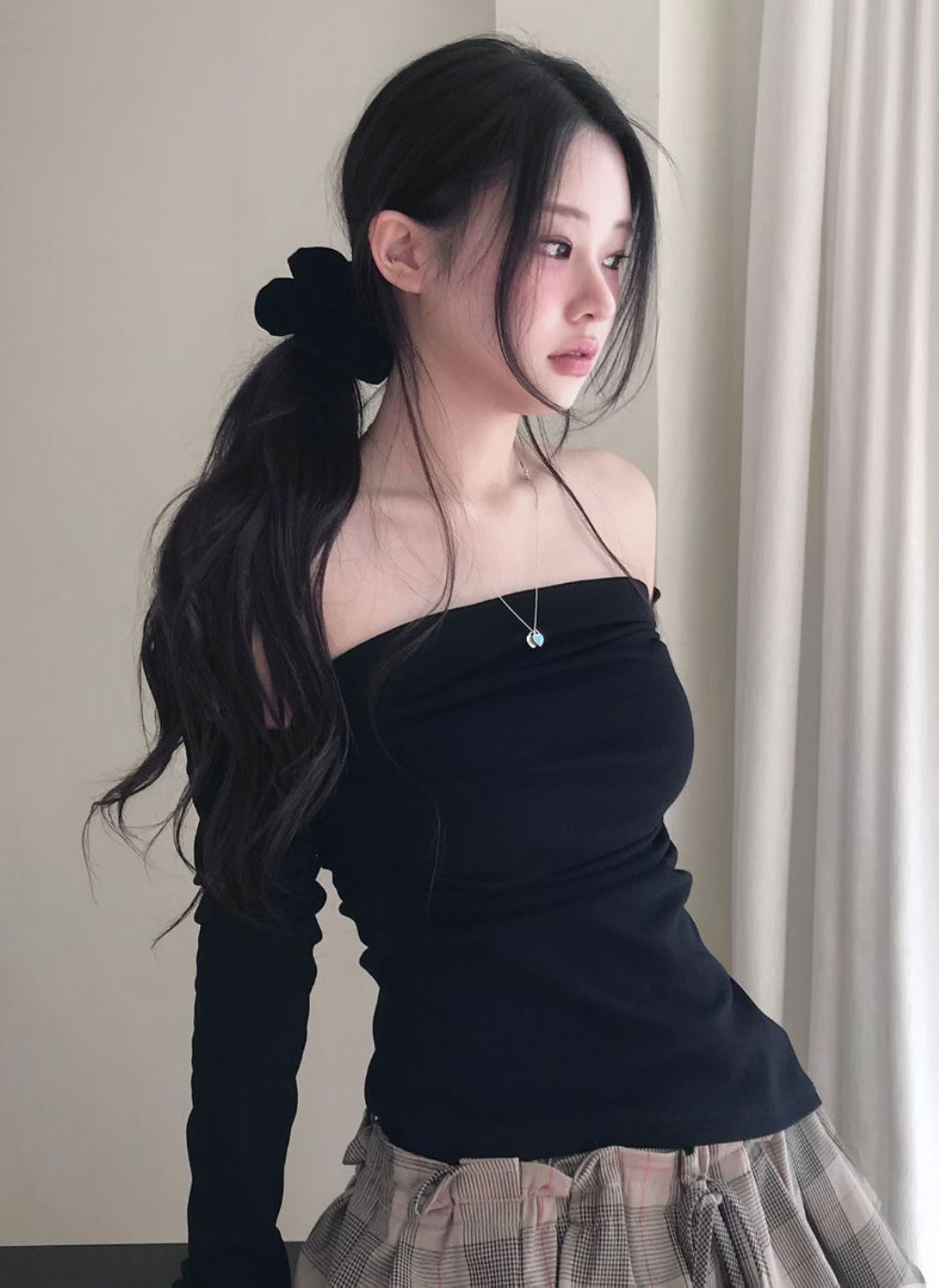 PLEASE/WW東大門實拍女裝新品人氣真品時尚職業推薦長袖T恤PLEASE/WW長袖T恤