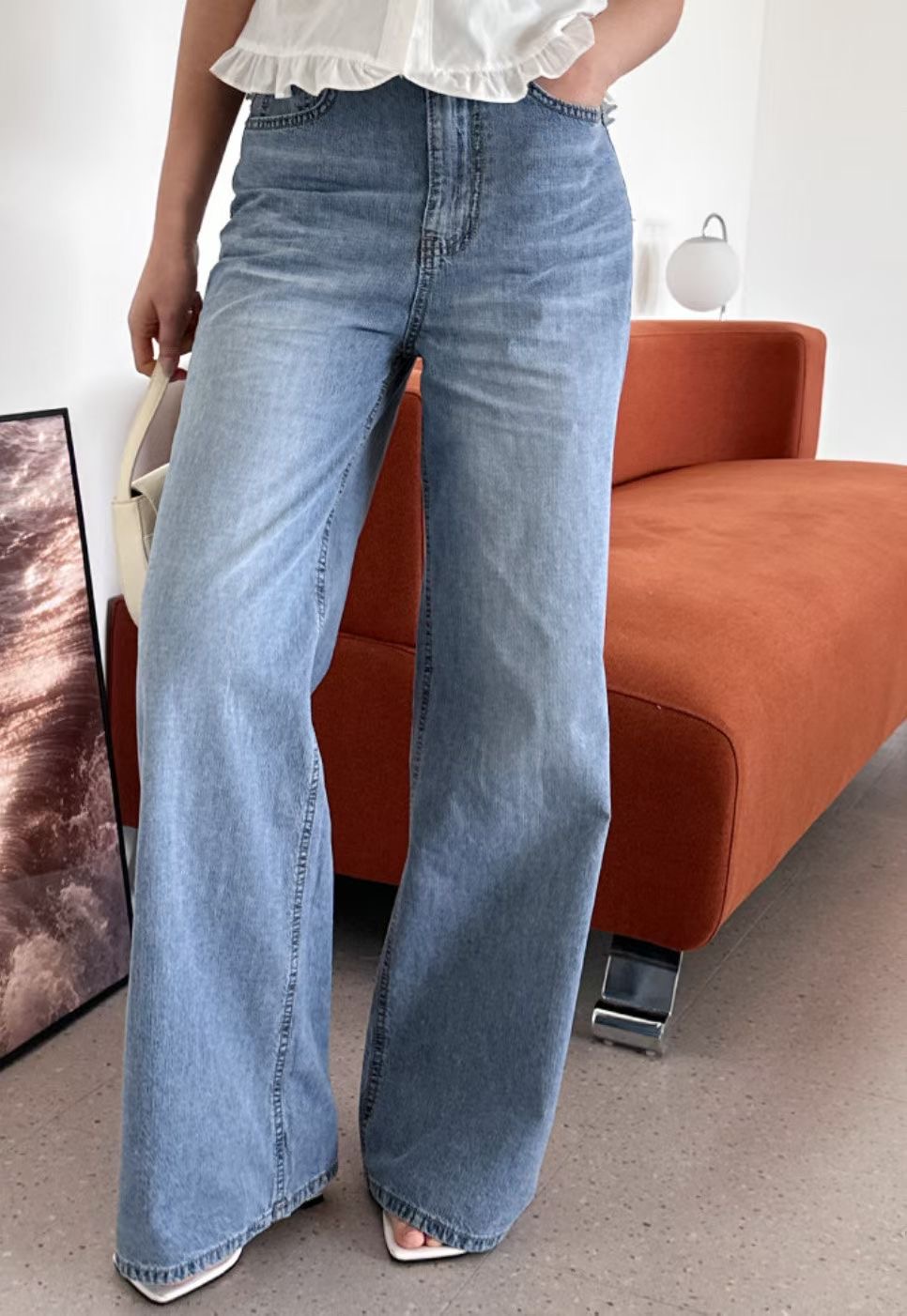 PLEASE/WW韓國直郵女士新款真品熱賣時尚休閑職業牛仔褲PLEASE/WW牛仔褲