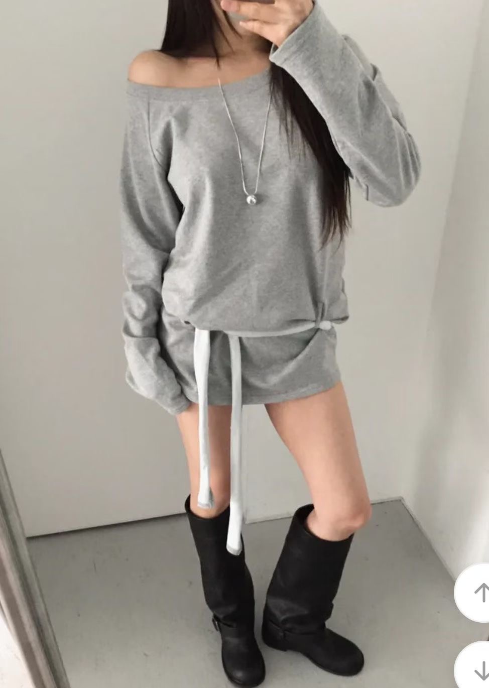 PLEASE/WW韓國代購女裝新款推薦休閑熱賣真品連衣裙含繩PLEASE/WW連衣裙圖色2