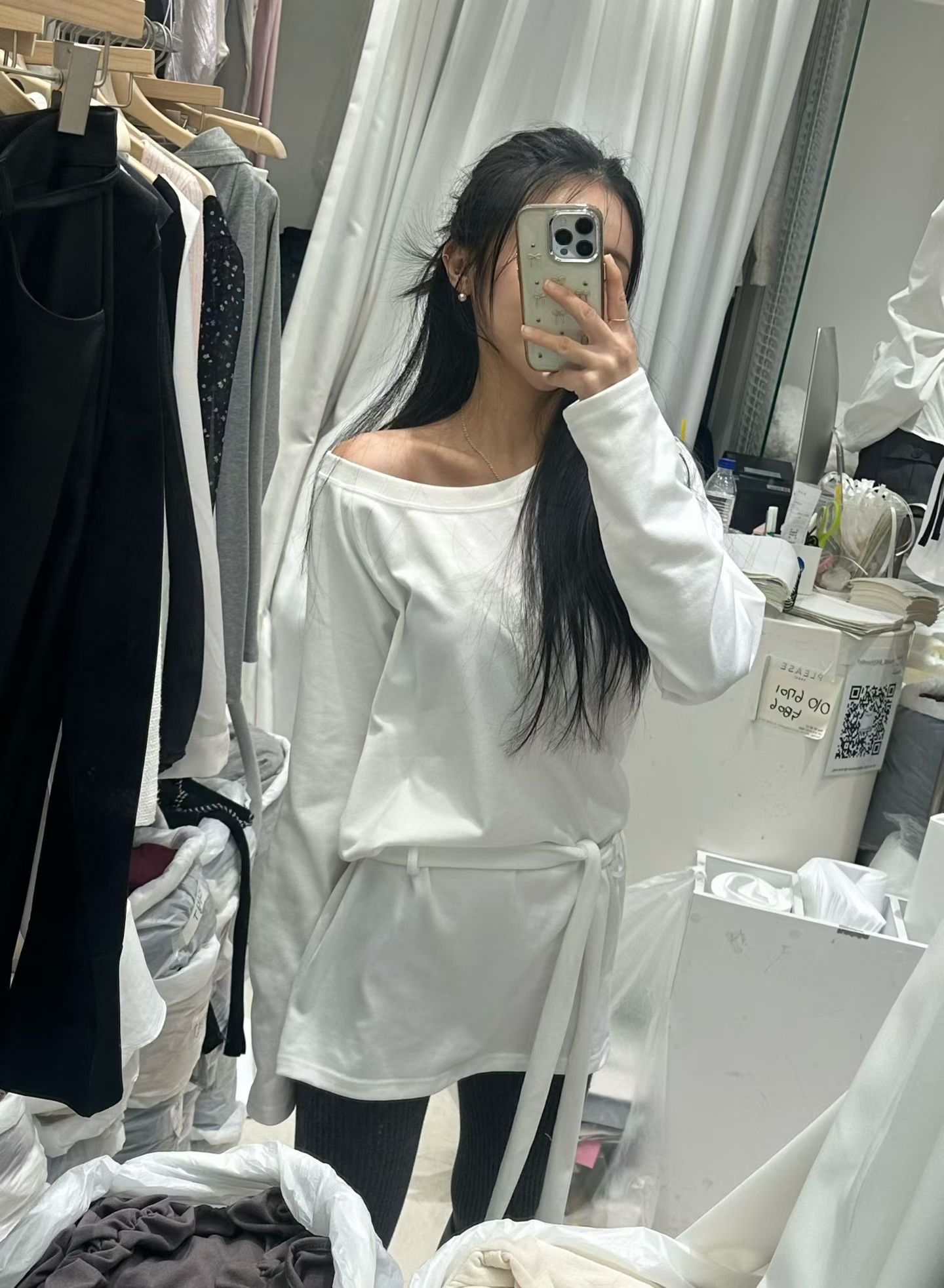 PLEASE/WW韓國代購女裝新款推薦休閑熱賣真品連衣裙含繩PLEASE/WW連衣裙圖色3